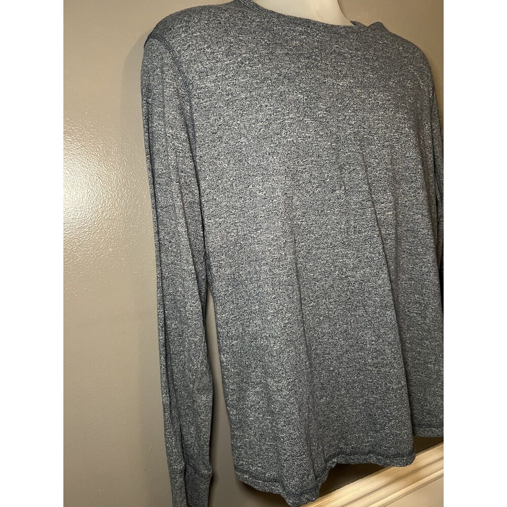 Lucky Brand Shirt Mens Large Heather Gray Long Sleeve Midweight Casual Tee - Picture 3 of 8